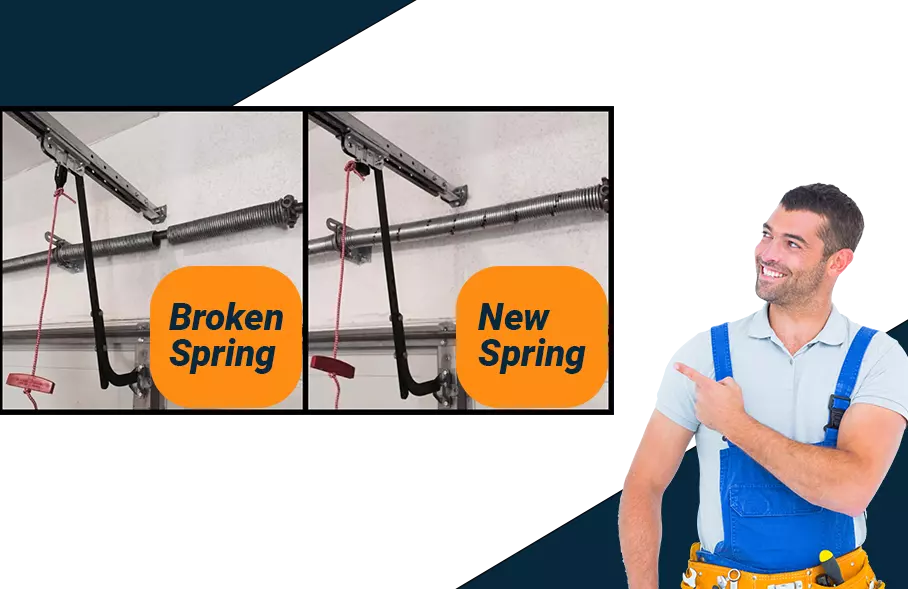 Garage Door Repair Arlington TX Spring - before and after